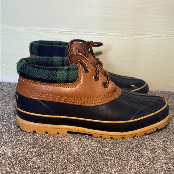 ITASCA Brown and Black Rain & Snow Boots with Lace-Up Design men’s size 7 - Picture 7 of 11